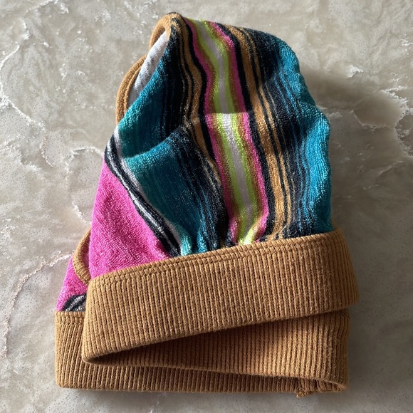 NWT out from under bikini top rainbow towel knit slip on halter new no tag - Picture 5 of 6